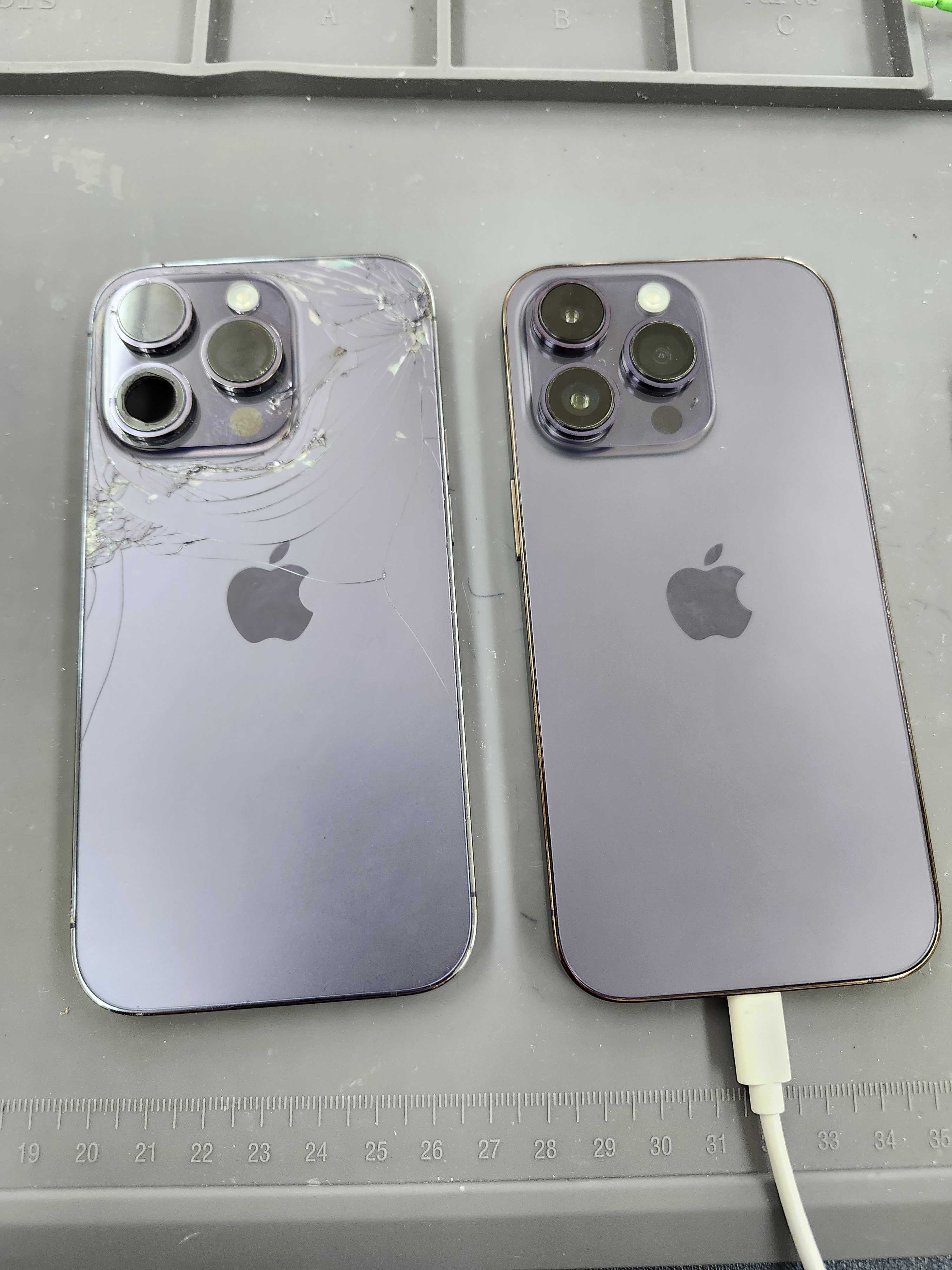 📱iPhone14 Pro 背面ガラス割れ】 豊川市で「背面交換も即日3時間